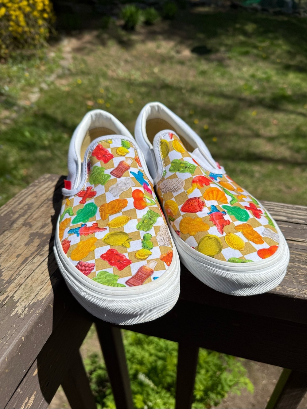 Vans X Haribo White/Tan Classic Slip-On- Limited Edition